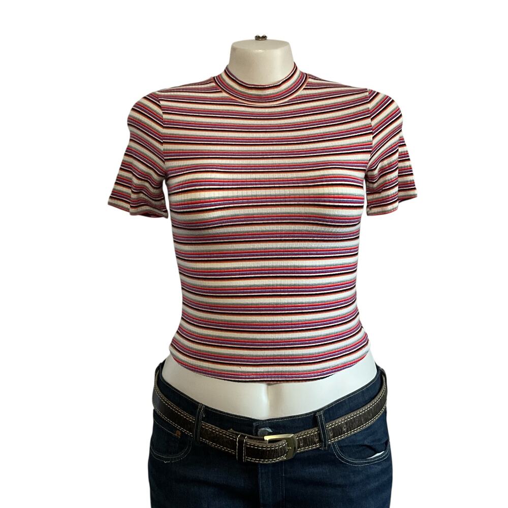 Wild Fable Striped Whimsy Stretch Top: Size L